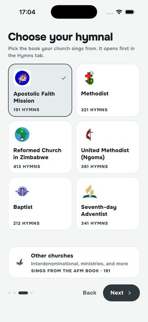 Choose a hymn